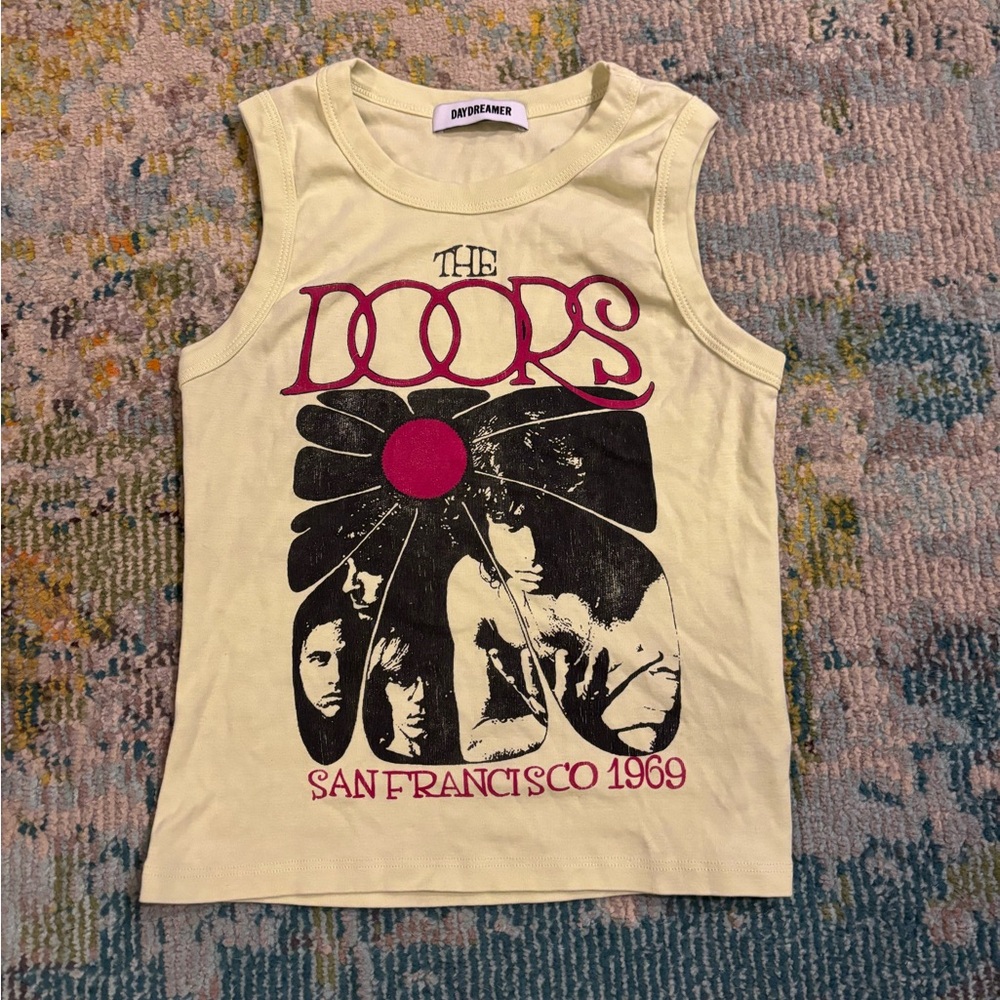 Daydreamer Yellow The Doors Graphic Tank Top